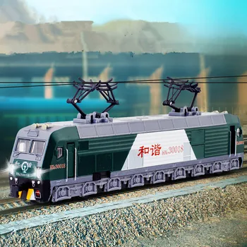 1:87 lydinio traukti atgal Hexie traukinio modelį,aukštos kokybės elektrinių lokomotyvų žaislas,metalo traukinio,modeliavimo garso ir šviesos,nemokamas pristatymas