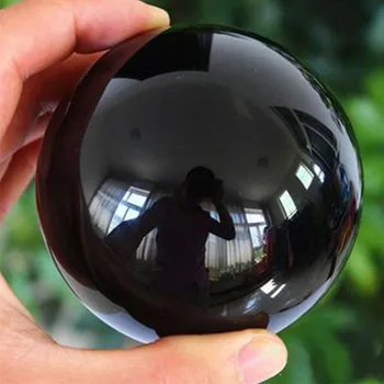 20-60mm Azijos Natūralus Juodas Obsidianas Srityje Kvarco Kristalų Magija Kamuolys Gydymo Reiki Roko Akmenys Kolekcionieriams Be Pagrindo