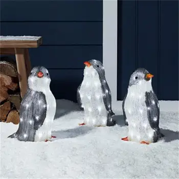 2022 Kalėdų Sodo Puošmena Šviesos Pingvinas Akrilo LED Lempa, Statoma Kalėdų Dekoro 2023 Naujųjų Metų Išvakarės Šalis Kieme Dekoro Naujas