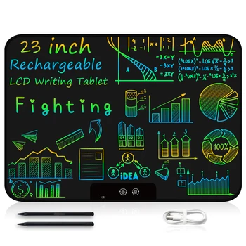 23 Colių LCD Raštu Tabletė Spalvinga Doodle Piešimo Lenta Tablet Trinamos Daugkartinio Rašymo Bloknote Rašysenos Trinkelėmis Švietimo Žaislai