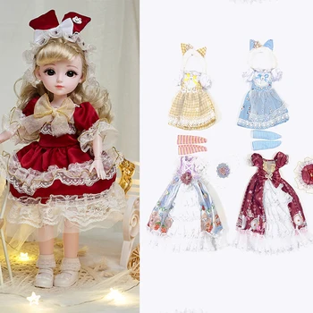 30cm Lėlės Drabužiai 1/6 Bjd Doll Drabužius Lolita Stilius Princesė ubierz Drabužių, Aksesuarų, Žaislų Rinkinys