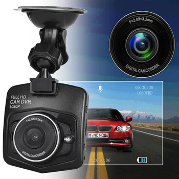 360° Besisukantis Saugumo Naktinio Matymo Vairavimo Diktofonas HD G Jutiklis SUV Automobilių DVR, Mini LCD Ekranas