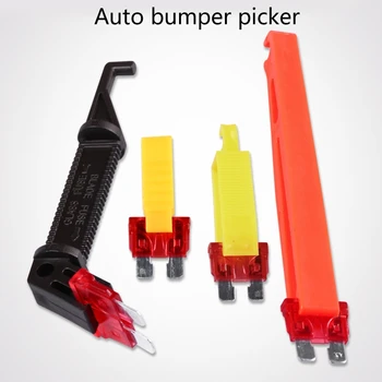 4Pcs Micro Automobilių Saugiklis Kamščiatraukis Įrašą Plastiko Tiekėjas Pincetu Diegimo Įrankis Saugiklių Ištraukimo Plug-in Pull-out Pincetu D7YA