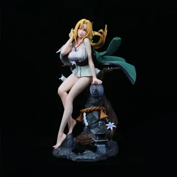 Anime Tsunade GK Seksualus PVC Veiksmų Skaičius, Kolekcionuojamos Lėlės Modelio Žaislas 32cm