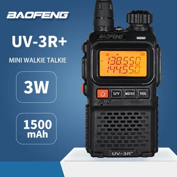 Baofeng UV-3R Plus Dual Band 2 Būdu Radijo VHF/UHF 136-174MHz & 400-470MHz 99CH Mini Walkie Talkie Nešiojamų Kumpis radijo stotele UV-3R+