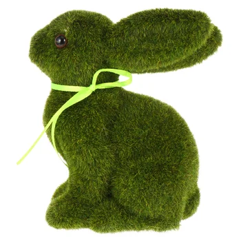 Bunny Easter Moss Triušis Dekoro Dirbtinis Neklijuotinė Žolės Velėna Statula Gyvūnų Figūrėlės Papuošalai Žalia Zuikiai, Kiaušiniai, Triušius