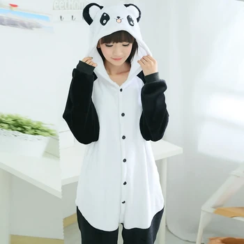 Cosplay Kigurumi Suaugusiųjų Pajama Panda Tigras Zebra Onesie Žiemos Gobtuvu Jumpsuit Halloween Kostiumai Moterims Unisex Sleepwear