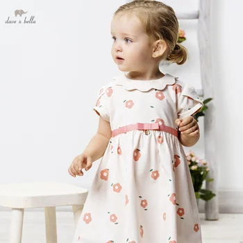 DB16473 dave bella vasaros baby girl mielas lankas gėlių spausdinti suknelė vaikų mados šalis suknelė vaikams kūdikiams lolita drabužiai