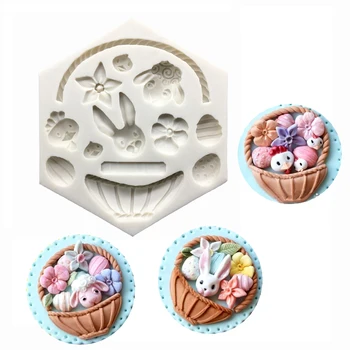 Easter Bunny Silikono Formos Minkštas Tortas Dekoravimo Priemonės, Saldainiai, Šokoladas Gumpaste Pelėsių