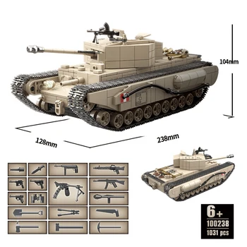 Karinės Serijos Britų Churchill Pėstininkų Tankas MK.Aš Kolekcijos Modelių Kūrimo Blokai, Plytos, Žaislai, Dovanos