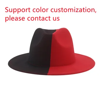 Kepurės Skrybėlės Moterims Fedoras Kratinys Manė, Kepurės Vyrų Fedora Raudona Juoda Naujas Mados Prabangių Kepurės Vyrams Sombreros De Mujer Gorros