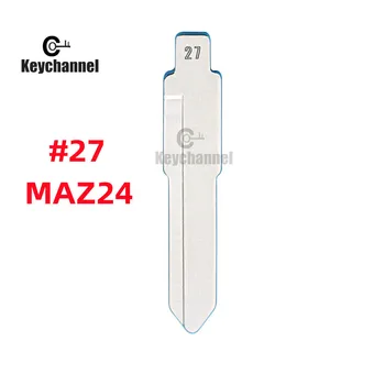 Keychannel 10vnt/lot #27 KD Ašmenys Lishi MAZ24 Metalo Tuščią Pūko Apversti Blade KD VVDI Nuotolinio Blade Mazda M2 M3 M5 M6 M8