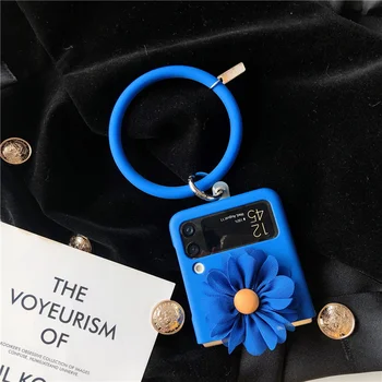 Mielas 3D Klein Mėlynos spalvos Audinio, Daisy Gėlių Sunku, Telefono dėklas, Skirtas Samsung 
