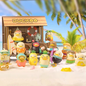 Mielas POP MART Duckoo Atogrąžų Saloje Serija Veiksmų Skaičius, Lėlės Kolekcines Anime Duomenys Žaislų, Dovanų Kolekcija