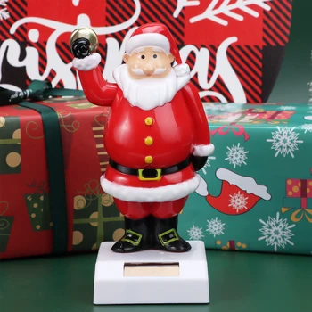 Mielas Saulės energija Varomas Santa Claus Vazonuose Rankų Supasi Flip Flap Animuotas Kalėdų Senelis 1PC Vaikų Žaislas Kalėdos Priedai