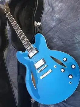 Mėlyna DG 335 Pusiau Tuščiaviduriai Elektrinė Gitara 