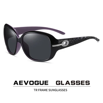 Nauja stiliaus akiniai nuo saulės moterų klasikinis didelis rėmas poliarizuoti akiniai nuo saulės diamond mados juodi akiniai nuo saulės AE0958