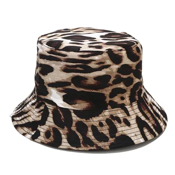 Naujas Dvipusis Juodas Leopardas Kibiro Kepurę Moterims Žvejys Skrybėlę Lauko Kelionių Skrybėlė Nuo Saulės Bžūp Skrybėlės Variklio Dangčio Vasaros Panama Hip-Hop Kepurės
