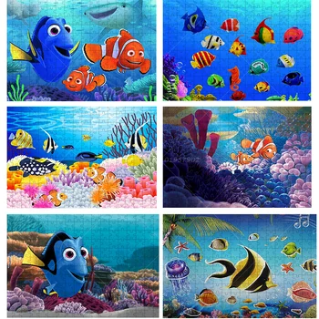 Povandeninio Pasaulio Dėlionės 300 Vienetų Suaugusių Žuvų Žuviukas Nemo Anime Periferinių Mediniai Galvosūkiai Švietimo Žaislai Užsakymą Dovana