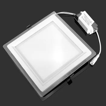 Pritemdomi LED DownLight Apvalūs/Kvadratiniai Stiklo plokštės Downlight 6W 12W 18W Embedded Lubų Šviesos Vietoje Šviesos Lempos AC85-265V