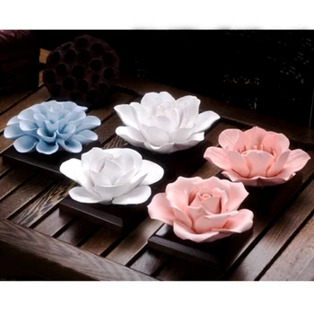 PRZY Camellia 3D Formų Lotus Muilo Pelėsių Jazminų Silikono Rožių Žiedų Žvakės Aromatas, Pelėsių Rankų darbo Muilas Priėmimo Formų silikagelis