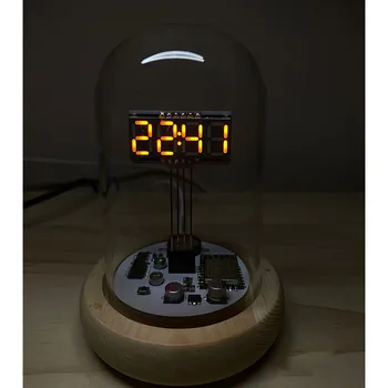 Retro Glow Vamzdis Laikrodis Cyberpunk Darbalaukio Kūrybos Laikrodis Technologijų Rankų darbo Papuošalai Su stiklo danga
