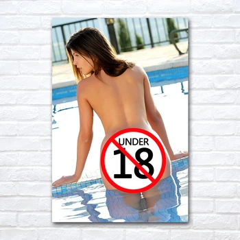 Sexy Nude Girl Baseinas Plakatas Neįrėminti Paveikslai Tapyba Suaugusiųjų Sienos Menas Nuotraukų Spausdinimo, Miegamojo Namų Dekoro