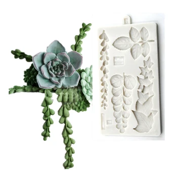 Sultingi Ivy Rose Eukalipto Lapai Silikono Formos Gale Formų Minkštas Tortas Dekoravimo Priemonės Sugarcraft Gėlių Įrankiai K891