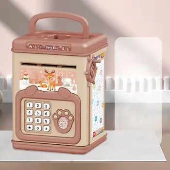 Taupyklė Muzikos Monetų, Pinigų Taupymo seifas Mini Bankomatas Kūrybinis Žaislas Slaptažodį Rankų valcavimo Pinigų Indėlių Mašina