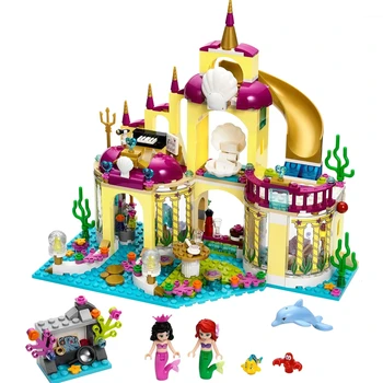 TINKA 41063 Disney Princess Ariel Povandeninio Rūmai Pilis Undinė Povandeninio Palace Elsa Statybos Blokus Draugais Plytų Žaislai Mergina