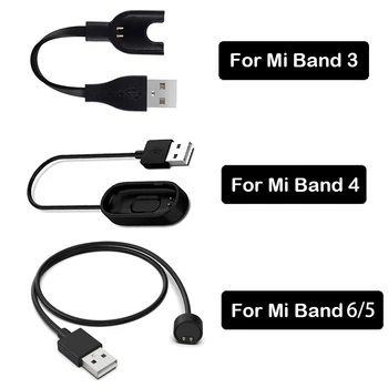 USB Įkroviklio Kabelį Xiaomi Mi Juosta 3/4/5/6 USB Įkrovimo Dokas Mi Juosta 6 5 4 3 Apyrankės Duomenų Kabelis Kroviklis Linija MiBand