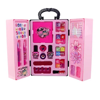 Vaikų namų modeliavimas lūpų make-up box kosmetikos make-up langą, žaislai, žaislų mergina gimtadienio dovana metu mergaičių žaislai