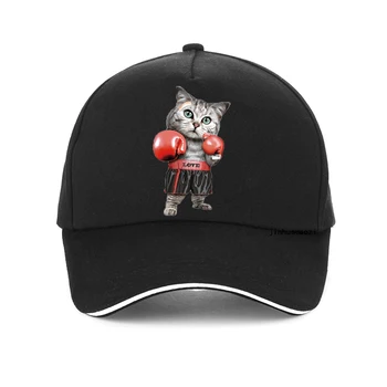 Vasaros įdomus vyrai moterys Beisbolo kepuraitę kietas Bokso katė 3D spausdinimo Tėtis skrybėlę bokso pirštinės katė funy hip-hop bžūp atsitiktinis Lauko sporto bžūp