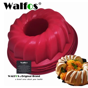 WALFOS Maisto kokybės Silikono Putėsiai Pelėsių Didelio Dydžio Silikono Sviesto Tortas Pelėsių Bakeware Pyragas Visos Duona, Pyragai, bandelės, Skardos, Kepimo Formos