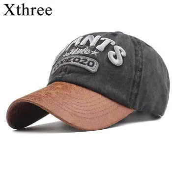 Xthree Retro vyrų Beisbolo kepuraitę Snapback Skrybėlės moterims, Hip-hop Gorras Išsiuvinėti Vintage Hat Kepurės Casquette Kaulų Prekės bžūp
