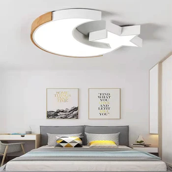 Šiuolaikinių LED miegamojo lubų lempa star mėnulis kambarį šviesa vaikų kambaryje šviestuvo macaron patalpų lubų apšvietimas