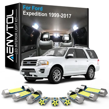 AENVTOL Canbus Už 1999-2017 Ford Ekspedicija Automobilių Aksesuarų, Interjero LED Šviesos Rinkinys, Priekiniai Skaityti Dome Kamieno Licencijos Lempos Ne Klaida