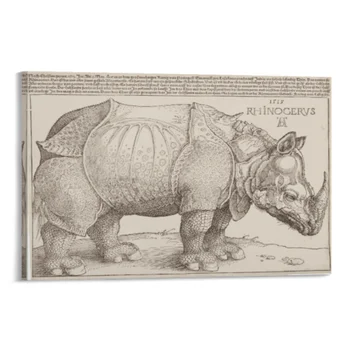 Durer tai Rhino Dekoratyviniai Paveikslai, Plakatai Namų Dekoro Menas, Sienų Dekoras, Sienų Tapyba už Kambarį
