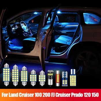 Toyota Land Cruiser 100 200 LC100 LC200 FJ Cruiser Prado 120 150 Canbus Automobilio LED Interjero Priešrūkiniai Žibintai Kamieno Šviesos Priedai